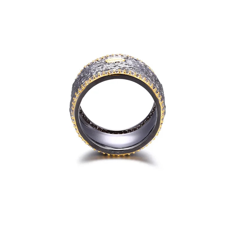 Dubai Gemstone 925 Silver Simple Gold Thumb Rings Design