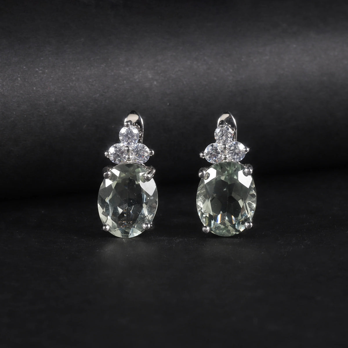 ArtistA Abiding Delicate Factory Great Price Green Amethyst Prasiolite Gemstone 925 Sterling Silver Fine Jewelry Sets for Women
