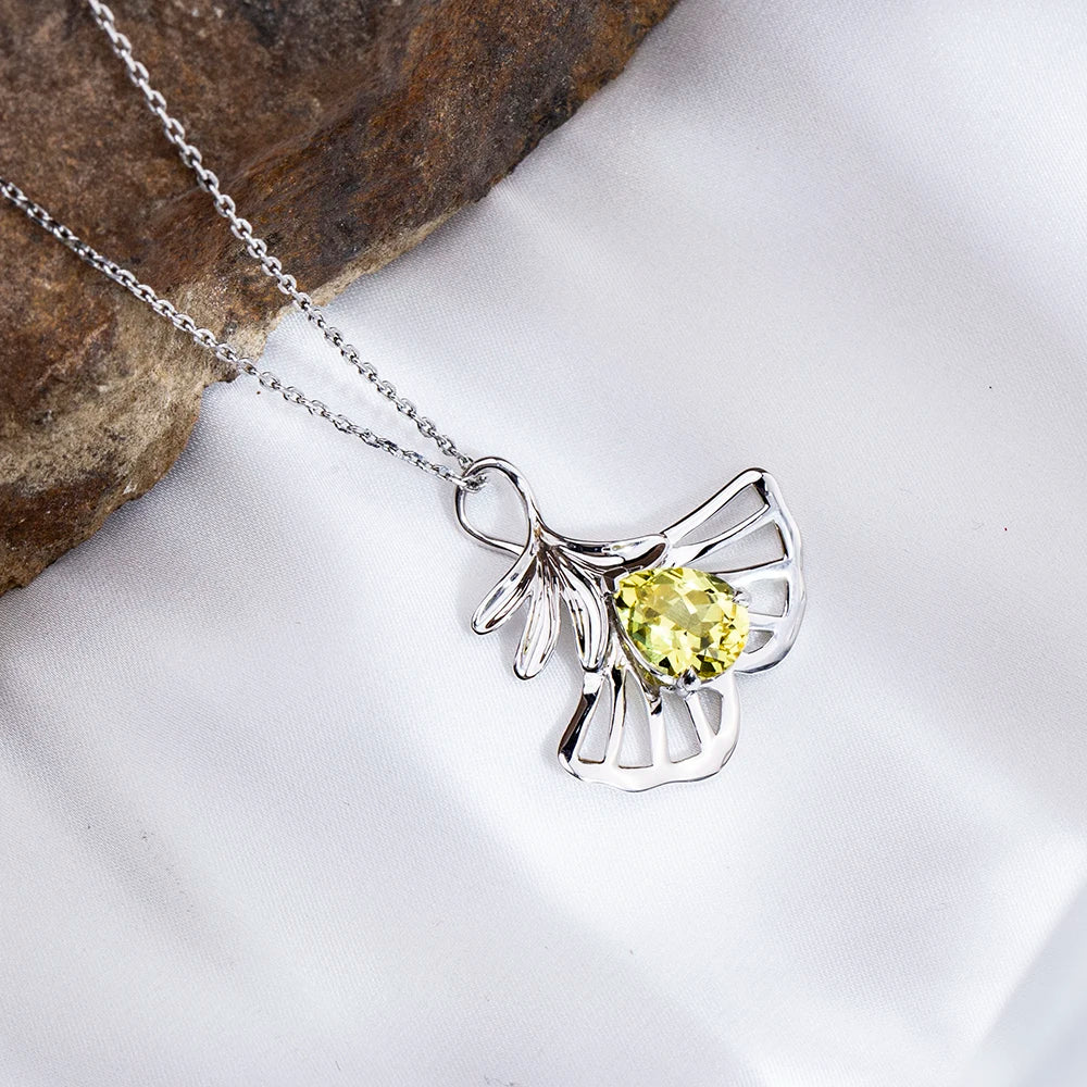 Custom Fine Jewelry MSN-895 18K White Gold Necklace Chain 8x10mm Pear Shape Lab Grown Gemstone Necklace