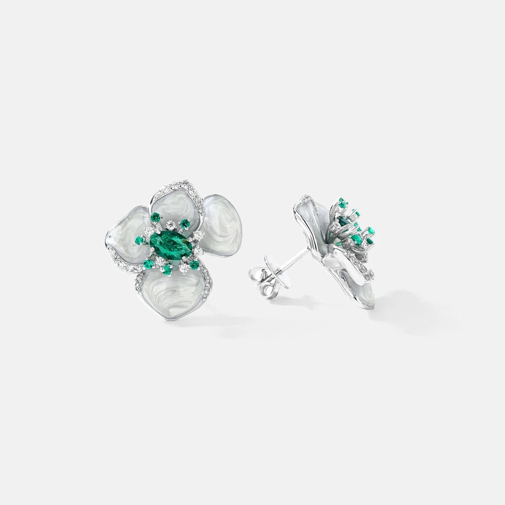 MUSHAN Jewelry Factory 925 Sterling Silver Stud Earrings Electroplated Real Gold Stud Earrings Earrings and Earrings CrossBorder