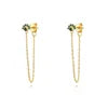 Wholesale Customized Dainty Earring Cz Diamond Jewelry Sterling Silver Earrings 925 Silver Jewelry 18k Gold Ear Loops