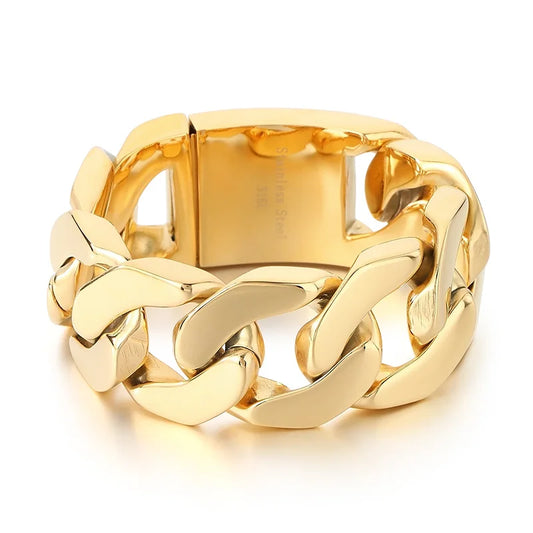KALEN Bold Vintage Men Hip-Hop Stainless Steel Fashion Jewelry Bracelets Huge Cuban Link Chain Bracelet