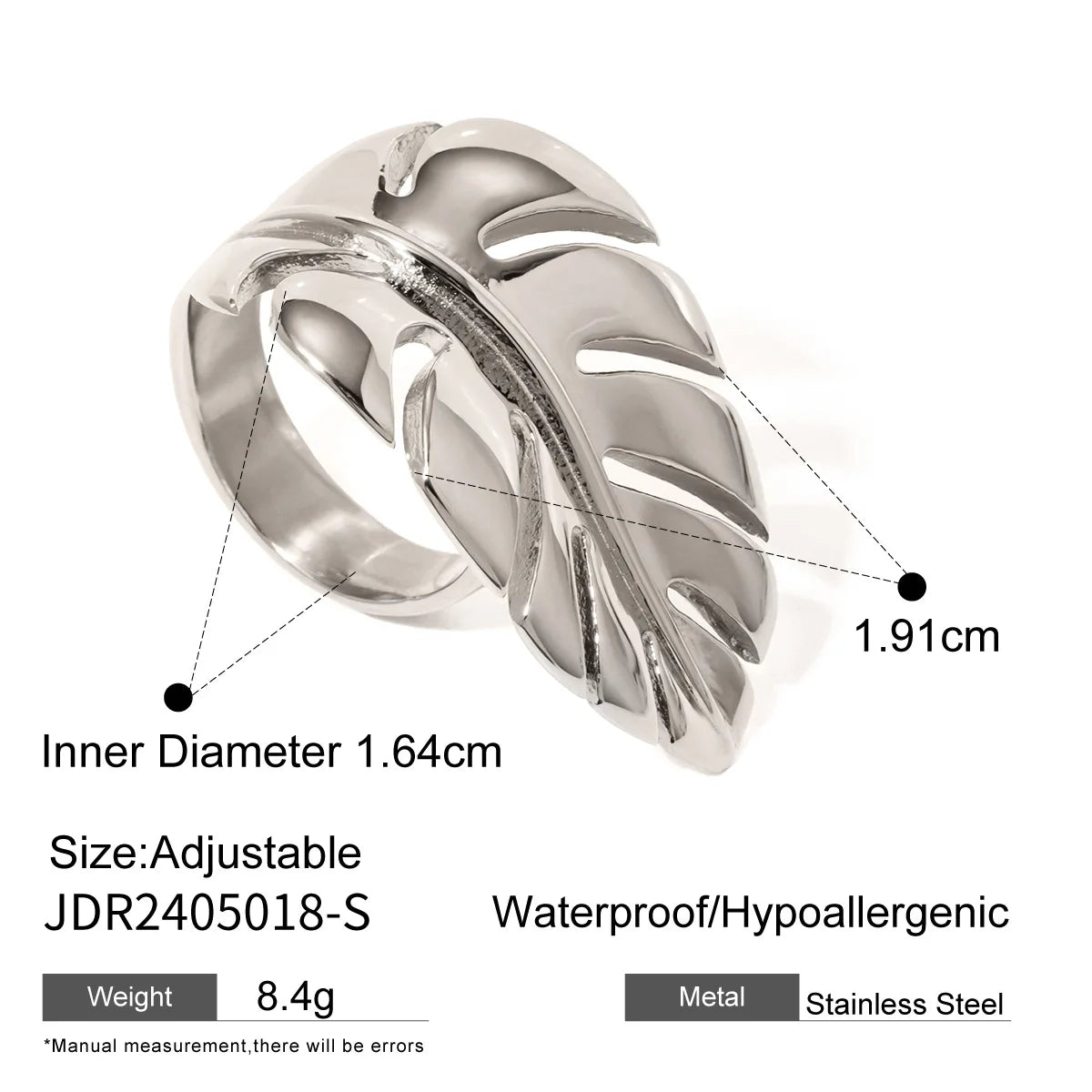 S&S Special-Shaped Natural Stone Ring | 18K Gold Plated | S&S
