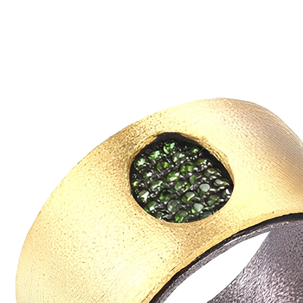 Fashion 925 Sterling Silver Ring Jewelry with 18K Gold Plated Ring