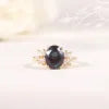 ArtistA Abiding Custom Various Designs Gold Plated 925 Silver Multishape Lab Grown Alexandrite Wedding Engagement Rings for Women