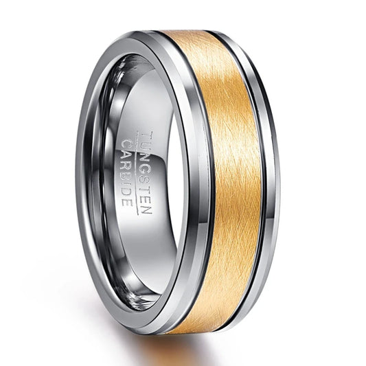 NEWLiFE REBEL Gesture Curve 8mm Ring in Tungsten