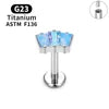 G23 Titanium Triangle Heart Fox Tragus Cartilage Helix Daith Piercing Stud Earrings for Women 16G CZ Ear Stud Pierc Body Jewelry