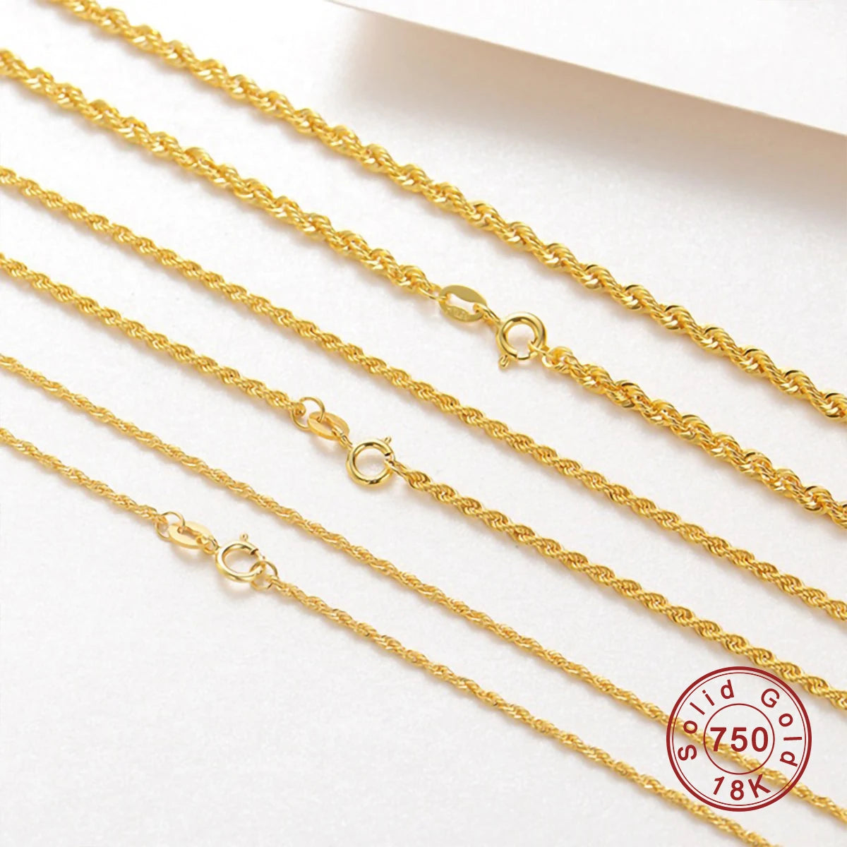 Gioiellieri High Quality Engagement Wedding Christmas Gift Woman Necklace Button Chain Gold Jewelry 18k Real