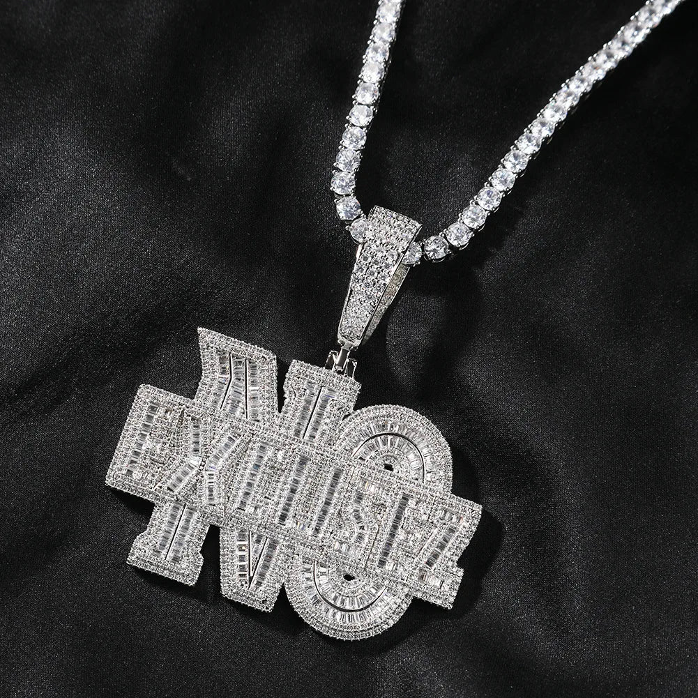 Custom Iced Out Name Chain Pendant Man Hip Hop Letter Necklace Pendant