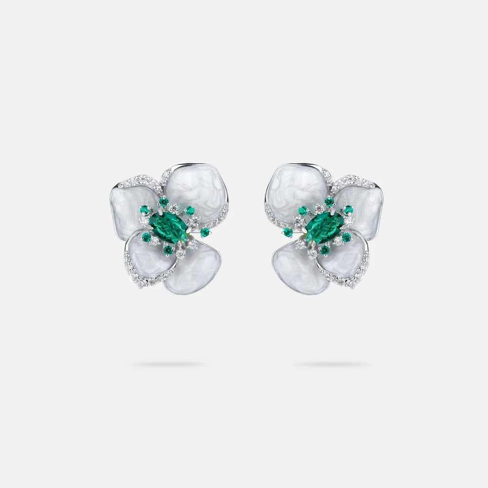 MUSHAN Jewelry Factory 925 Sterling Silver Stud Earrings Electroplated Real Gold Stud Earrings Earrings and Earrings CrossBorder
