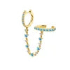 Wholesale Customized Dainty Earring Cz Diamond Jewelry Sterling Silver Earrings 925 Silver Jewelry 18k Gold Ear Loops