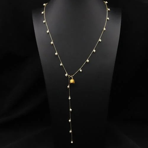 Natural Freshwater Pearl Choker Necklace Gold Plated Tassel Necklace for Women Bridal Wedding Luxury Fashion Fine Jewelry
