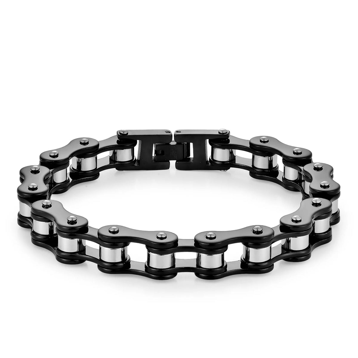 REBEL Stainless Steel Waterproof Anti Non Tarnish Personalized Hip Hop Fine Fashion Jewelry Punk Men's Biker Chain Bracelet