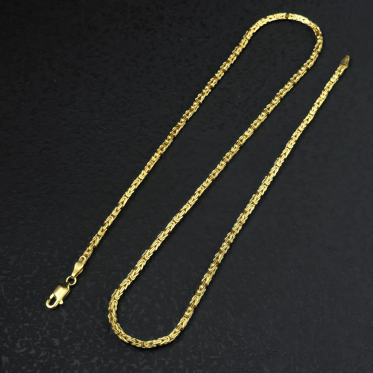 Wholesale StarPaGo 925 Sterling Silver Hip Hop Necklace 2.5mm King Chain Byzantine Link Rhodium Plated Unisex Gift Party