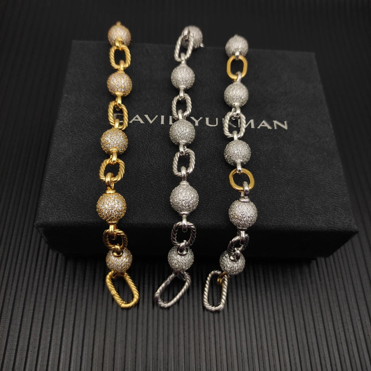FASHIONISTA DY High-Quality Silver-Plated Round Brilliant Diamond Fashion Bracelet, Gold-Plated Diamond Bracelet, Jewelry