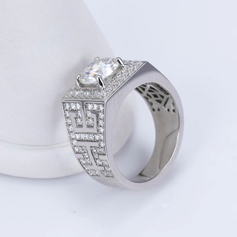 Gemfiori Messi Jewelry Customized MSR-1111 14K 18K Gold 2CT Round Shape Moissanite Ring