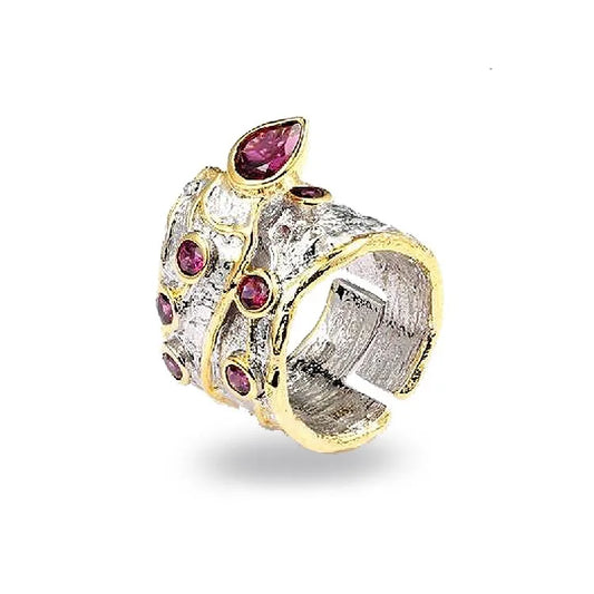 Customize Handmade Design Fashion Luxury Jewelry 925 Sterling Silver Stones Vagina Rings