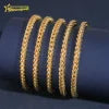 BiG-BOSS Franco Chain 316L Stainless Steel with Moissanite Clasp Gold Plated 4mm Chain Men Hip Hop Necklace Fashion Jewelry