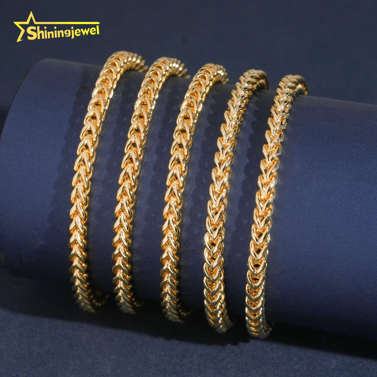 BiG-BOSS Franco Chain 316L Stainless Steel with Moissanite Clasp Gold Plated 4mm Chain Men Hip Hop Necklace Fashion Jewelry