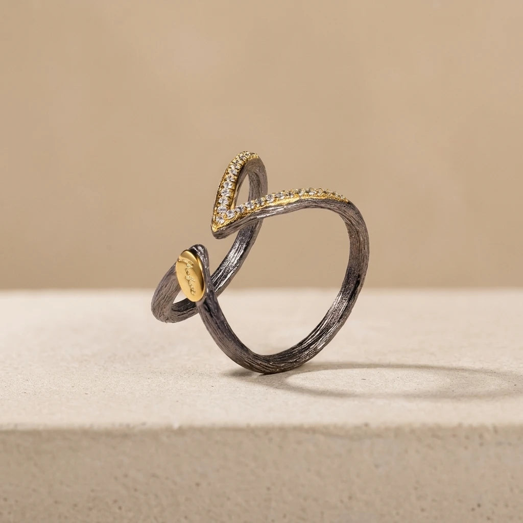 Fine 925 Silver Handmade Ring with White Zircon Jewelry Women