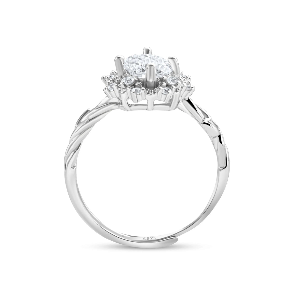 ArtistA Popular Fashion Jewelry 925 Sterling Silver Brilliant Round Cut 1CT VVS GRA Colored Moissanite Flower Rings for Women