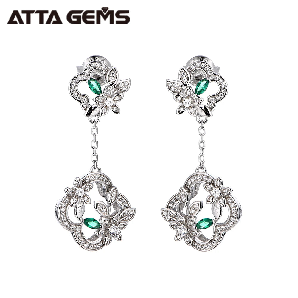 Wholesale Fine Jewelry Set  Lab Created Nano Gemstone 925 Silver Necklace Earrings Bracelet Rings St.Patrick's Day Gift