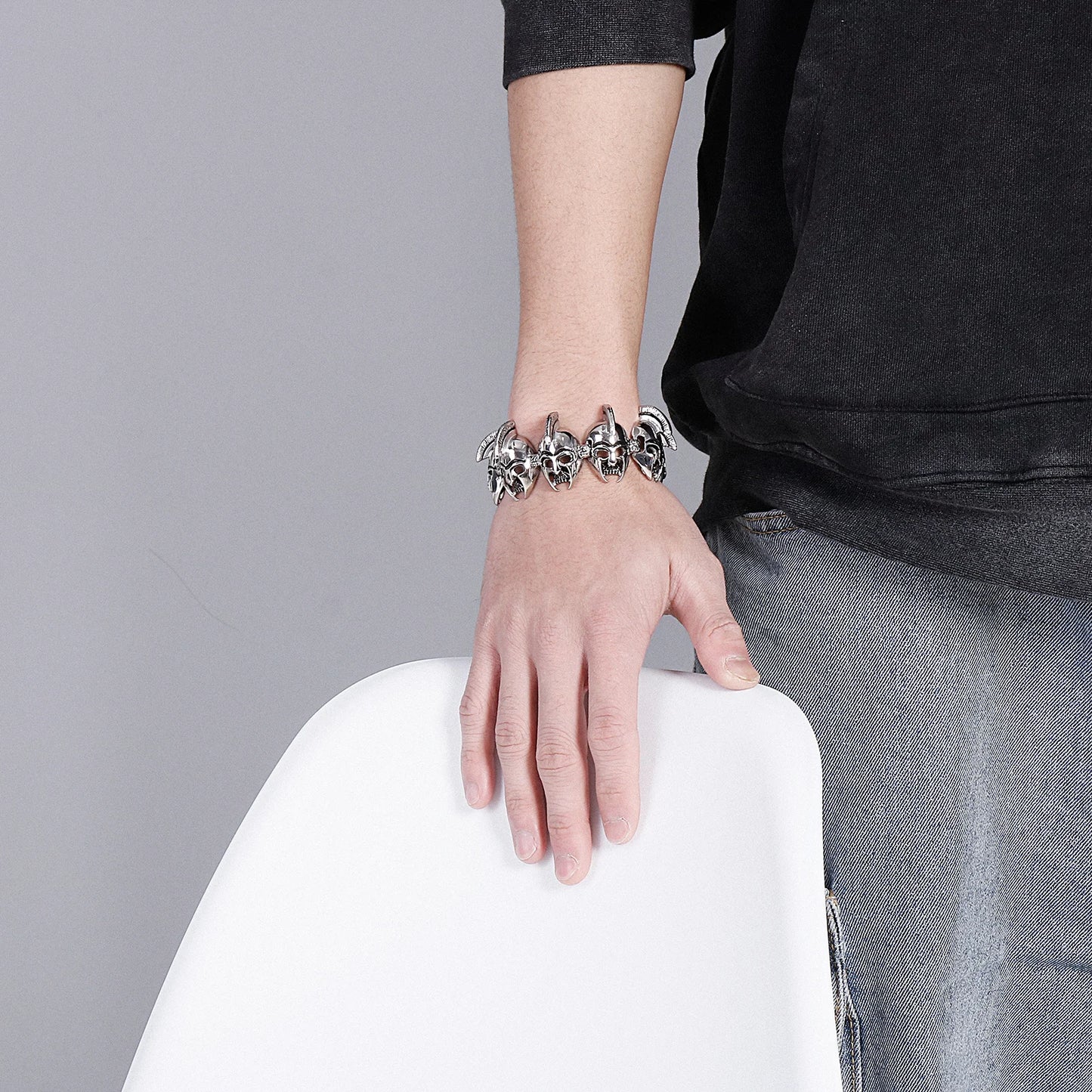 KALEN Superman Punk Link Bracelet Personal Man Charm Bracelet Friendship Jewelry