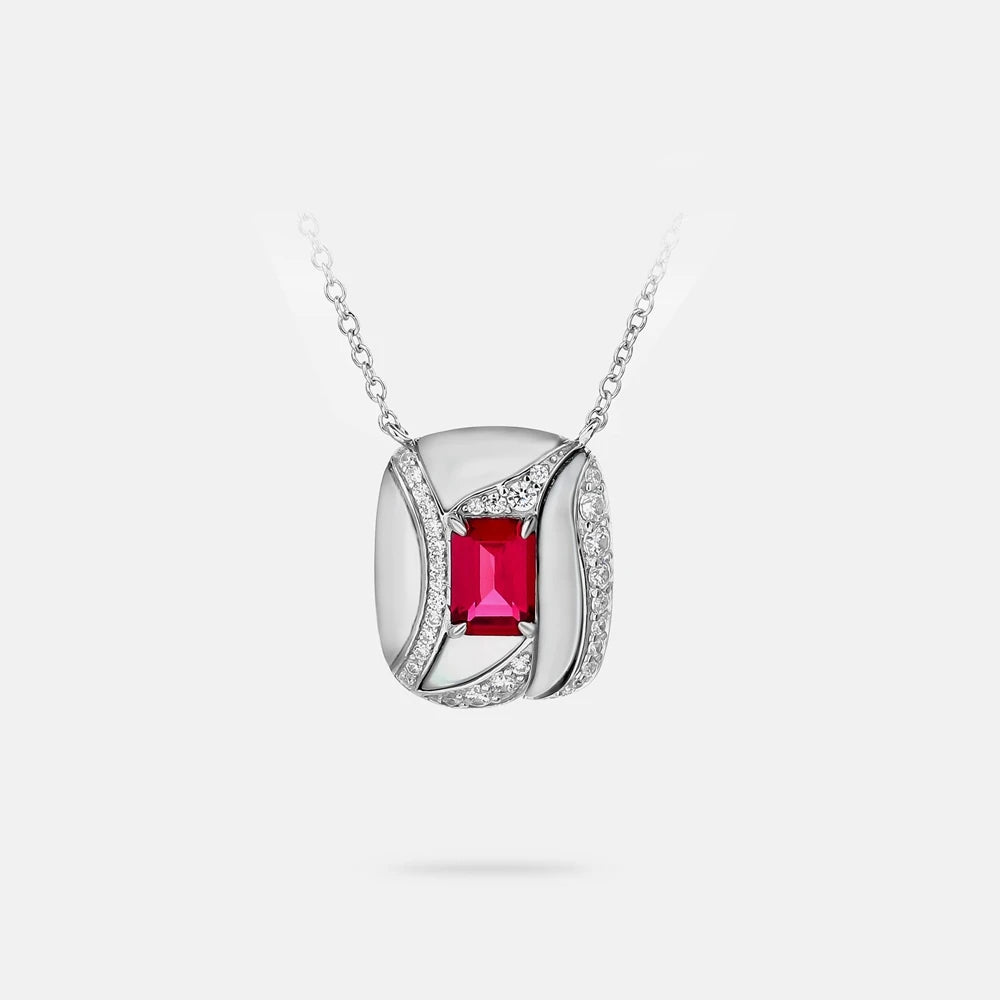 MuShan Jewelry Factory 925 Sterling Silver Necklace for Women High End High Carbon Diamond Cross Border Bestseller
