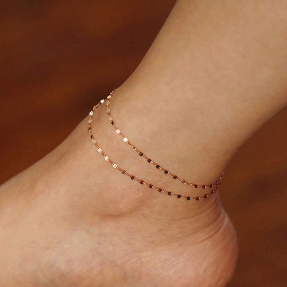 EManco NEW Dainty Lip Chain Anklet Fashion Beach Lace Ankle Chain Foot Jewelry Accessory for Women Gift Wholesale