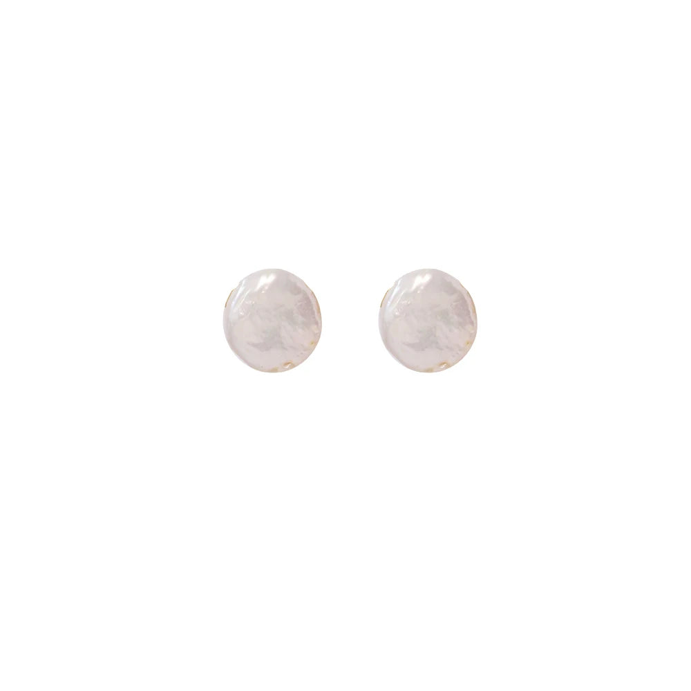 Natural Freshwater White Baroque Pearl Earrings Korean Style Women Luxury Jewelry Fashion Ladies and Girls Gift GE1522