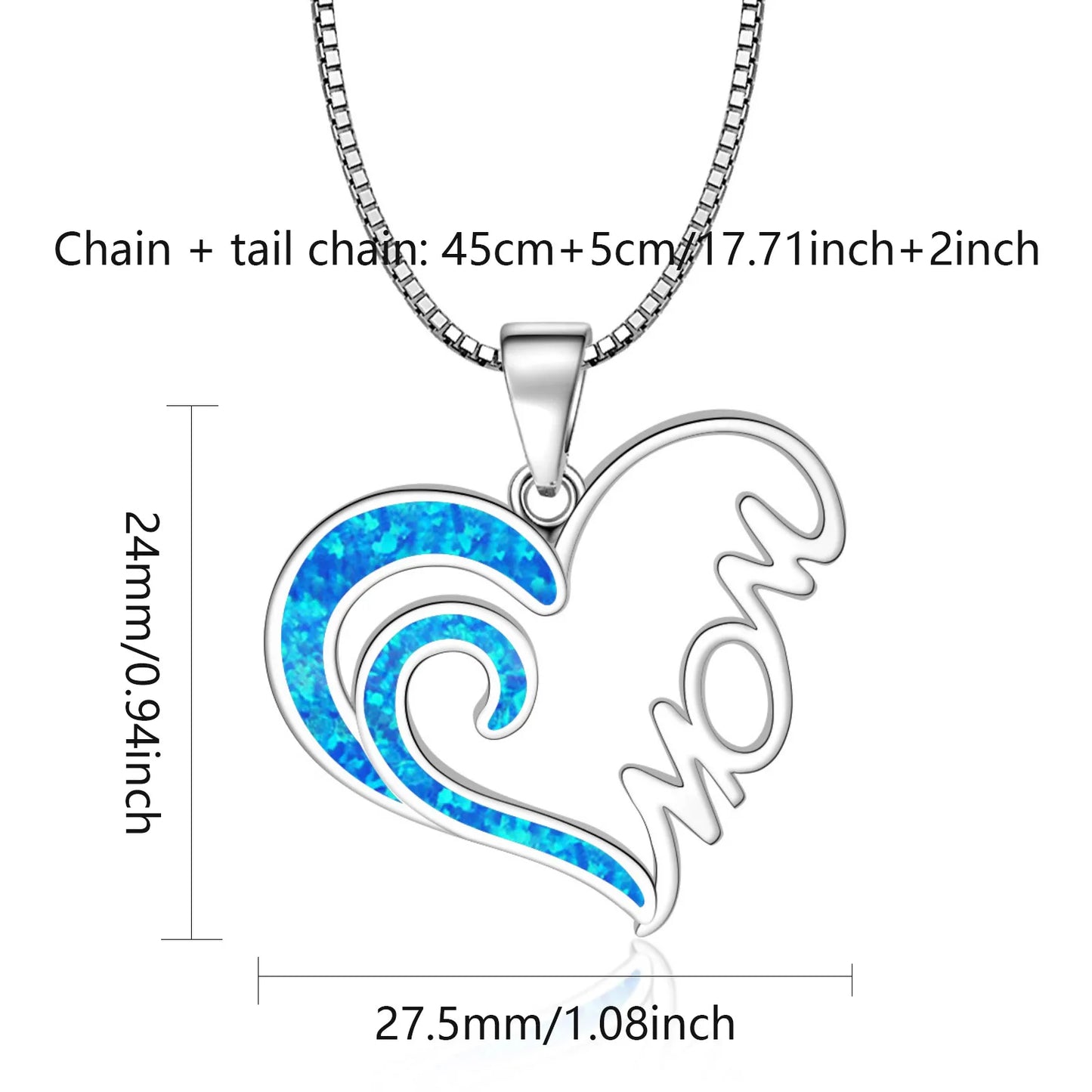 Chic Heart Shape Necklace Aobao Decorative Inlaid Pendant Fashion Jewelry