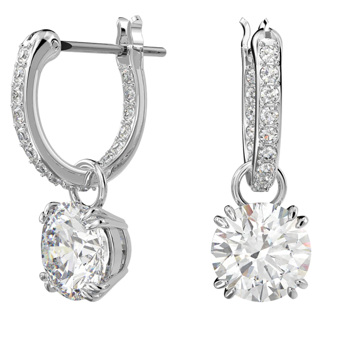 S&S Luxury Vintage Brass Zircon Sparkling Drop Earrings Elegant High-End Jewelry for Women for Parties & Special Occasions