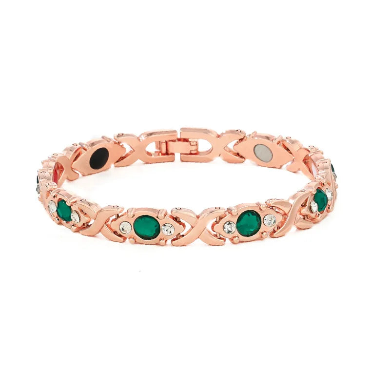European and American fashion detachable energy magnet bracelet with diamond-encrusted and adjustable ladies bracelet
