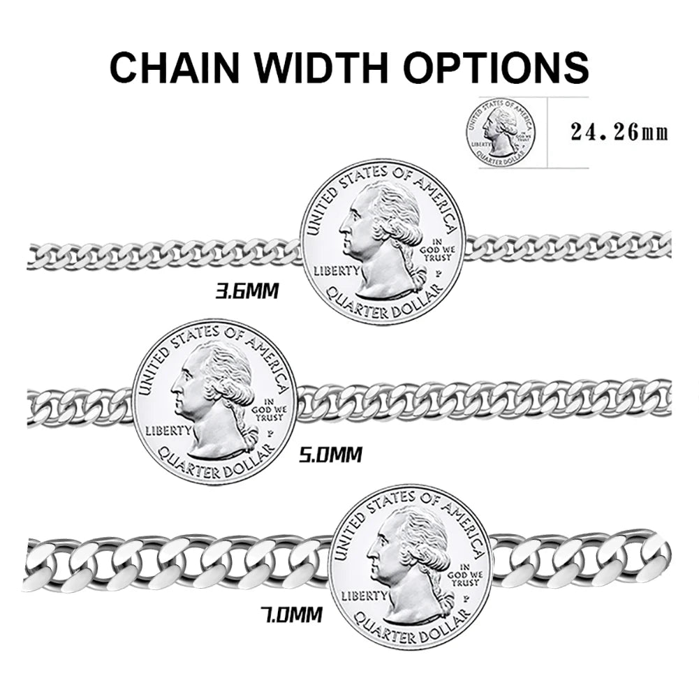BiG-BOSS BSB105 RINNTIN Solid 925 Sterling Silver Italian Diamond-Cut 5mm Cuban Link Curb Chain Bracelet for Men