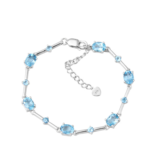 ArtistA Blue Bangle in 925 Sterling Silver