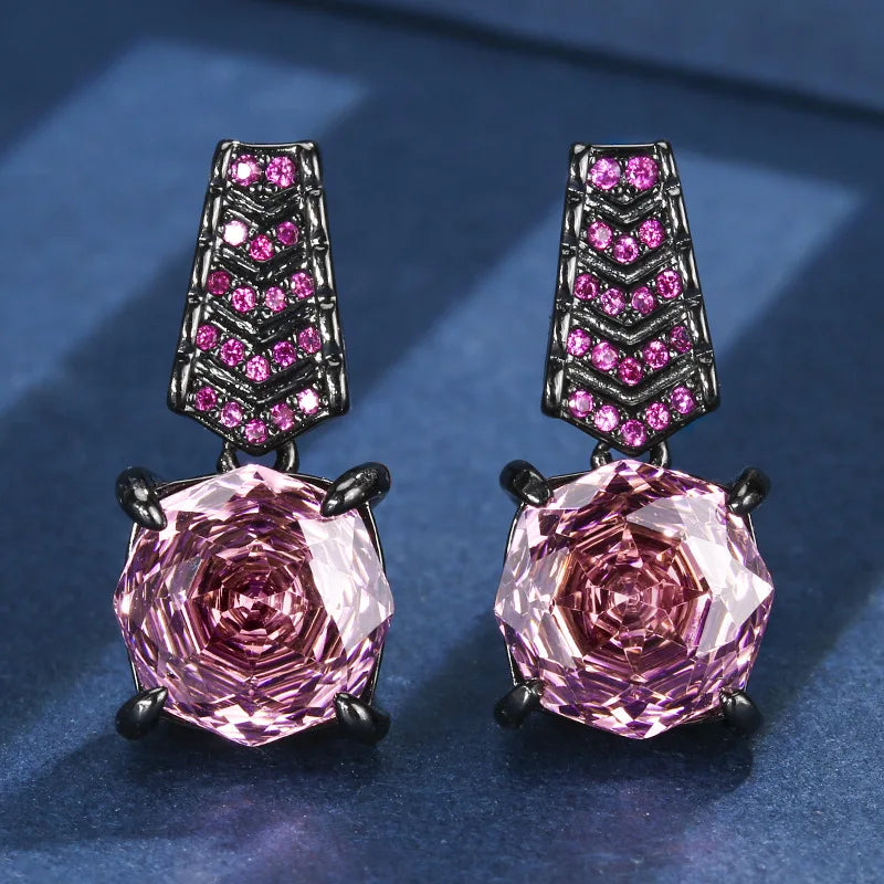 Gemfiori 2025 New Jewelry Brass Gold-plated Dried Rose Temperament Light Luxury Set