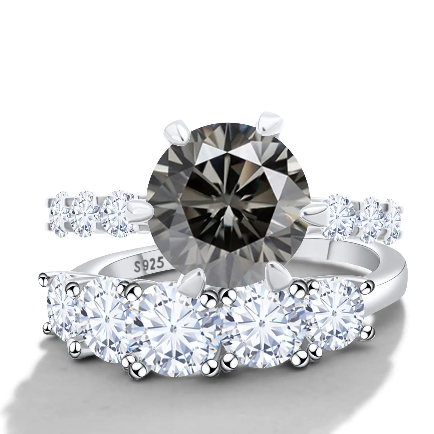 Factory 7.8ct Moissanite Luxury Ring Set with GRA Certificate diamond 925 Sterling Silver Jewelry diamond Ring for Her Wedding