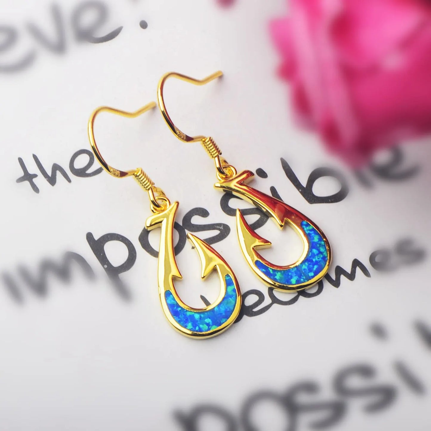 Vibrant Cluster Opal Fishhook Earrings  Accent  Beach-Chic Jewelry Bulk Gifts