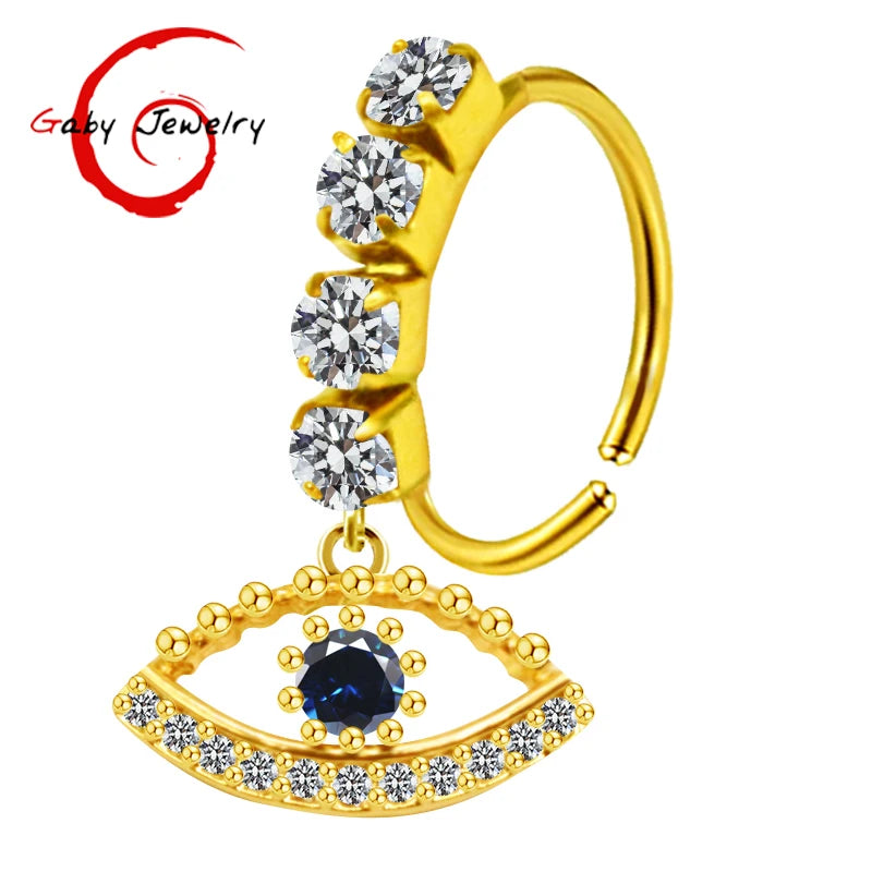 S&S Stainless Steel Dangle Hoop Nose Ring Collection | 66 Designs