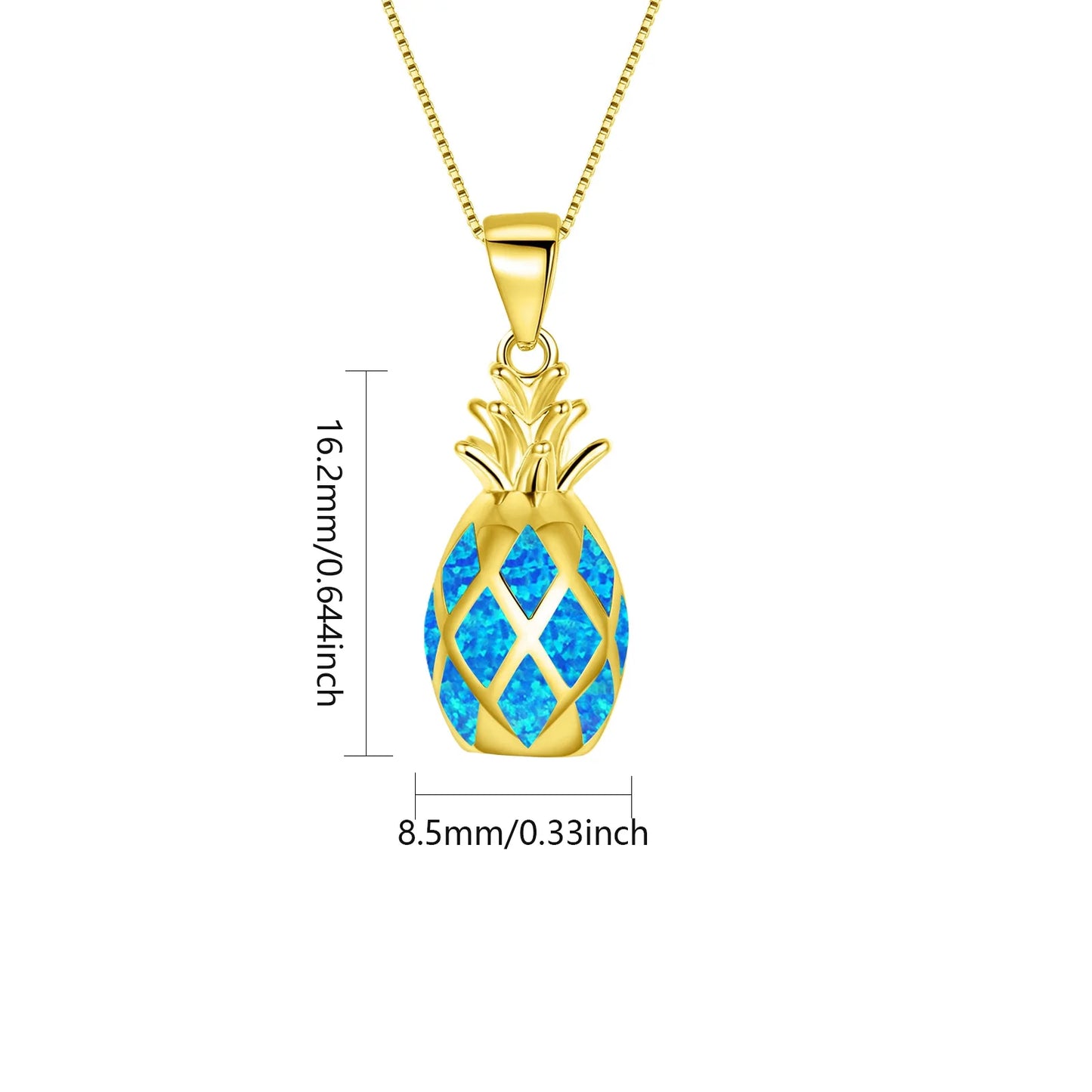 TikTok Viral Christian Copper Box Chain Starfish Opal Necklace | Blue Coastal Jewelry-Trendy Gift Bulk Supply