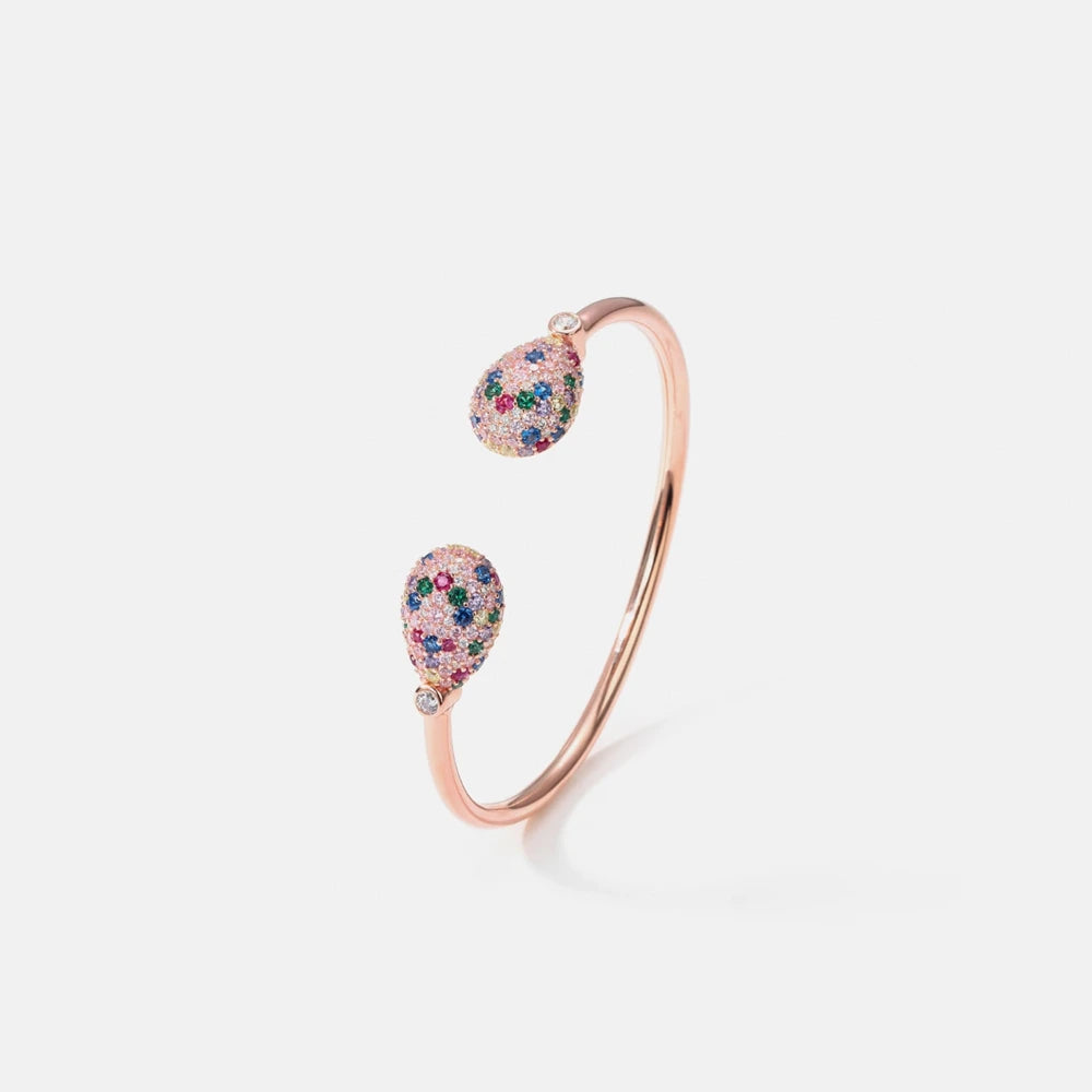 MUSHAN Jewelry Factory S925 Sterling Silver Bracelet High End Light Luxury Electroplated Rose Gold High Carbon Diamond Jewelry