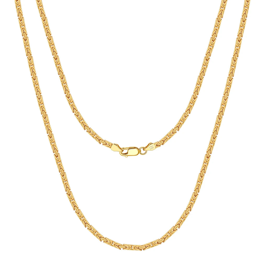 BSC-20 RINNTIN Wholesale 925 Sterling Silver Chains Gold Vermeil Jewelry