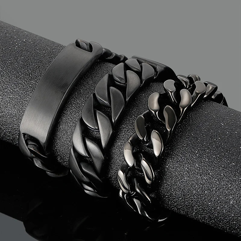 KALEN 20mm Miami Bracciali Peruviani Stainless Steel Cuban Hiphop Chain Link Bracelet