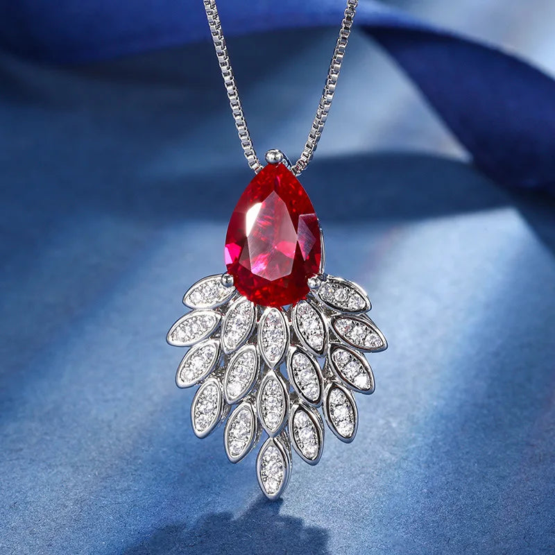 Gemfiori European and American New Luxury Zircon Set Pendant Ring Jewelry High-end Temperament Banquet Bride Accessories