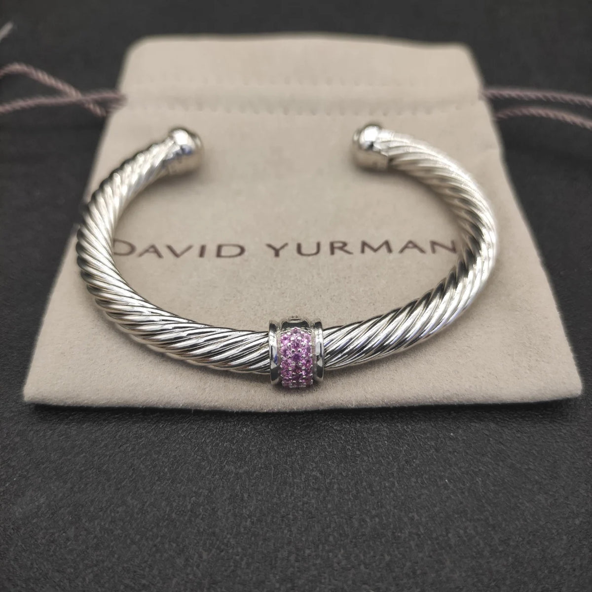 FASHIONISTA DY High-Quality 7mm Silver-Plated Diamond Fashion Bracelet, Fashionable Silver-Plated Colored Gemstone Bangle, Jewelry