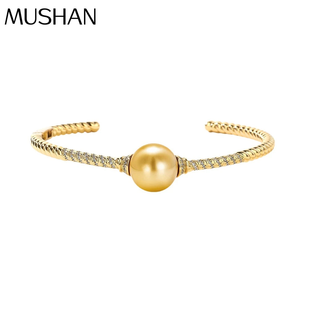 MUSHAN Jewelry Factory S925 Sterling Silver Bracelet Electroplated Gold High Carbon Diamond High End Feel Best Selling Rose Gold