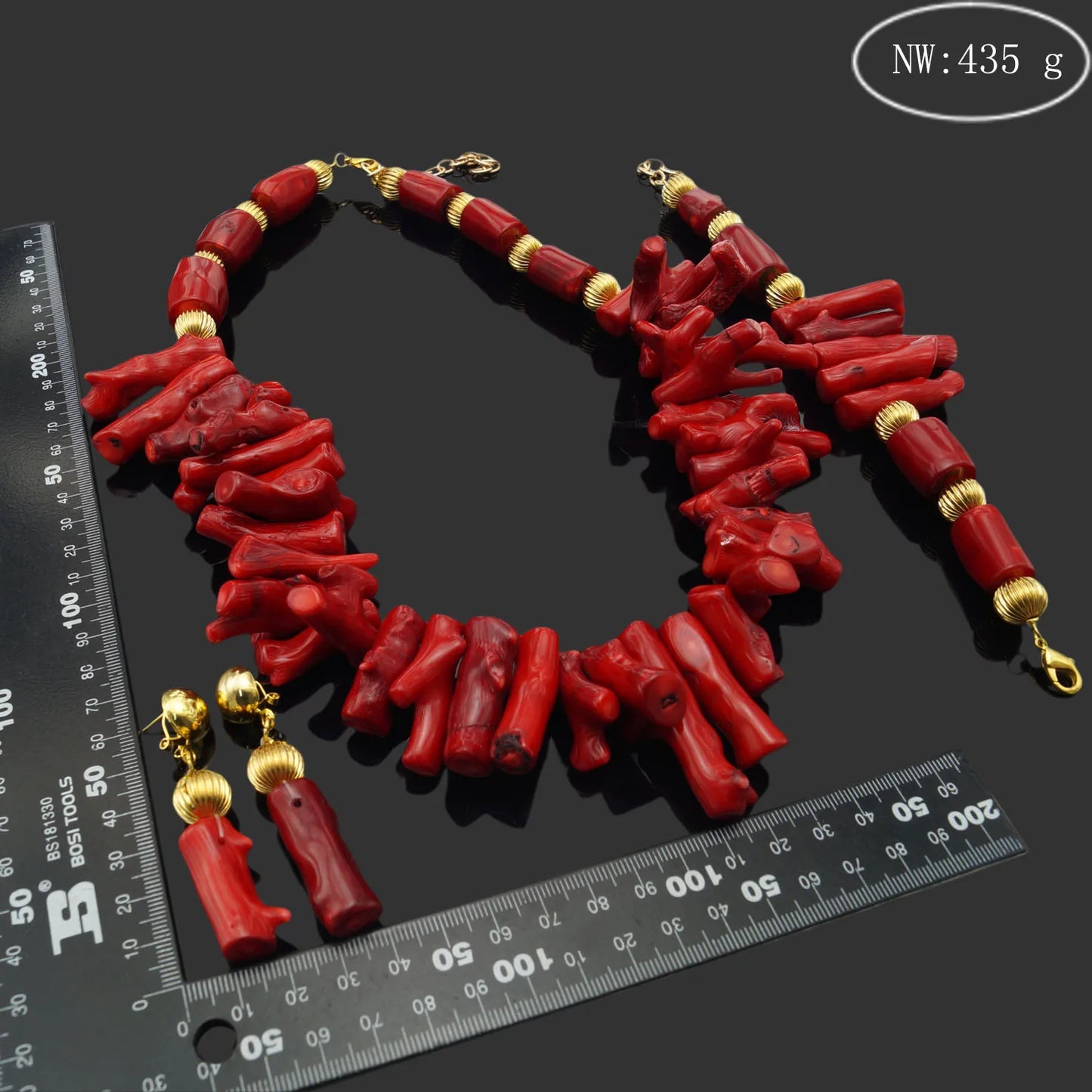 Zhuerrui Luxurious Red Coral Bead Design Sets Nigerian Women Like Gold Accessories Bracelet Set Irregular Cut Jewelry HF17041303