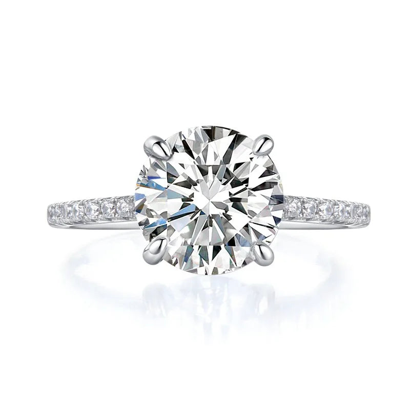 Trendy Design 925 Sterling Silver 5A 8A Cubic Zirconia Ring Engagement Wedding Rings Custom Fine Jewelry Manufacturing Supplies