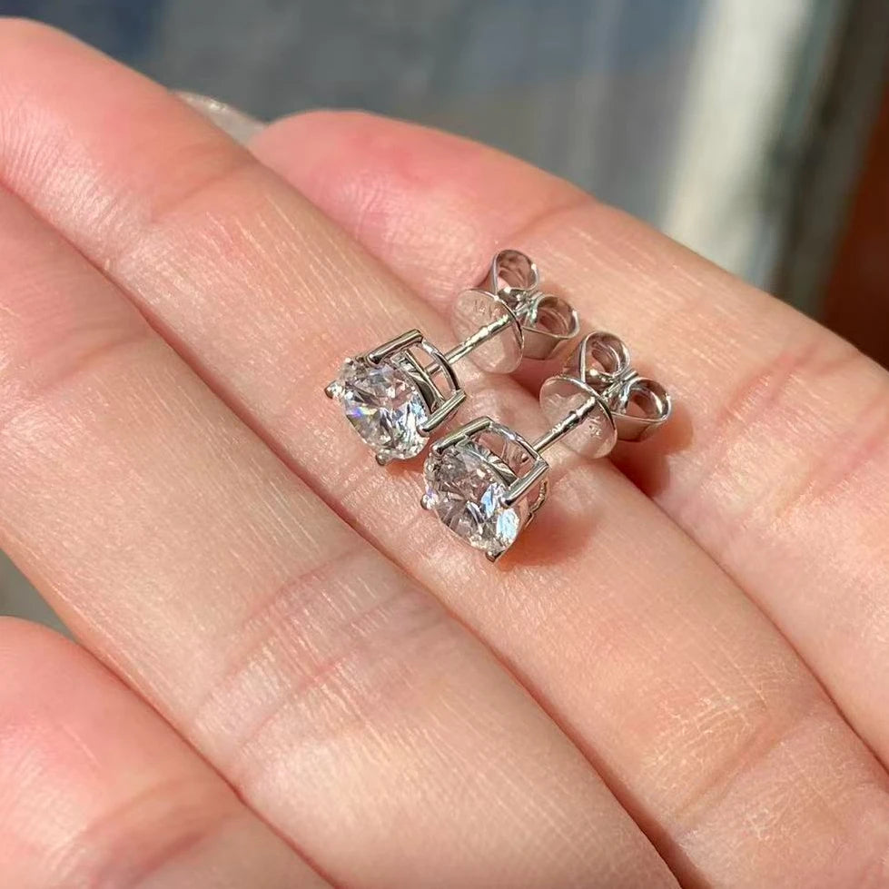 Gemfiori MSE-016 in Stock Fashion Jewelry Earring 5.5mm Round Lab Diamonds Gift Women's Earrings Earrings