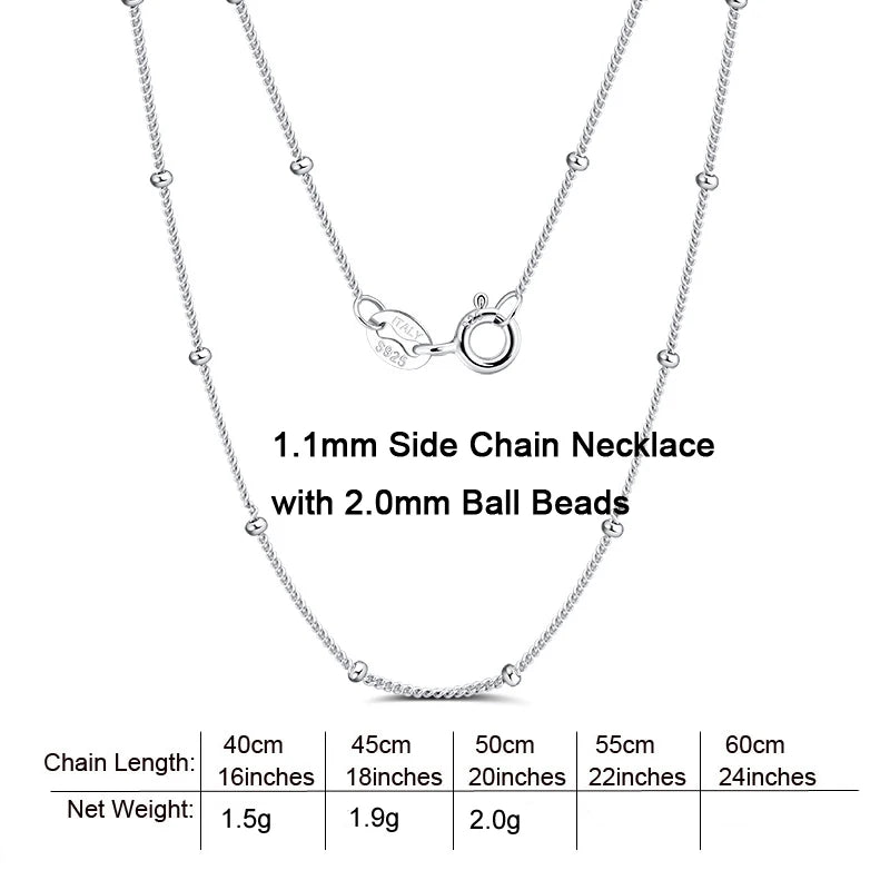 BiG-BOSS RINNTIN BSC-2 High Quality Cadena De Plata 925 Sterling Silver Chains Jewelry Making Thin Necklace Silver Chain for Women